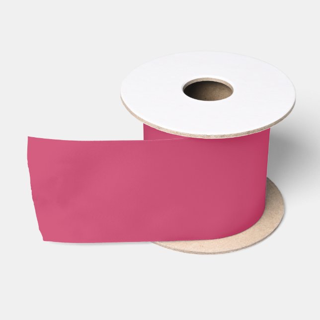 Lebhafte Rose Deep Pink Solid Color #ca3f67 Satinband (Spule)