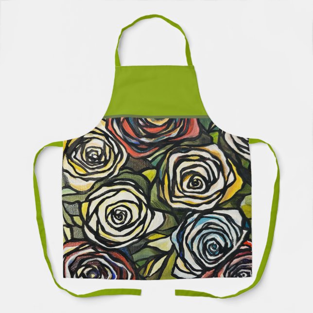 Lebhafte Rose Schürze (Vorderseite)