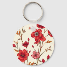 Lebhafte rote botanische Illustration