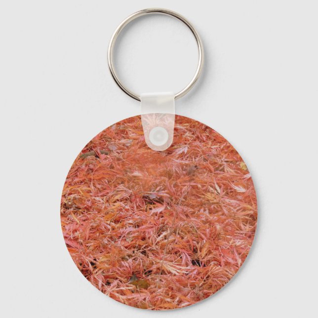 Lebhafte rote Herbstreben Schlüsselanhänger (Vorderseite)