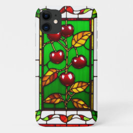 Lebhafte rote Kirschen mit reichen grünen Blätter Case-Mate iPhone Hülle