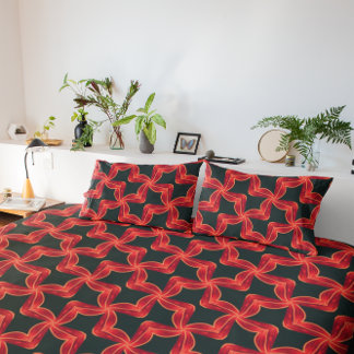 Lebhafte rote Swirl-Muster Duvet Cover