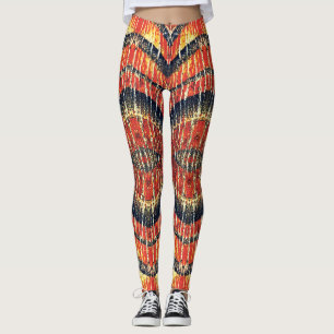 Lebhafte rote Textur "Ratti_Creative_Arts" Legging Leggings