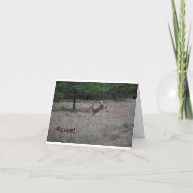 Lebhafte Rotwild Notecard Karte (Vorderseite)