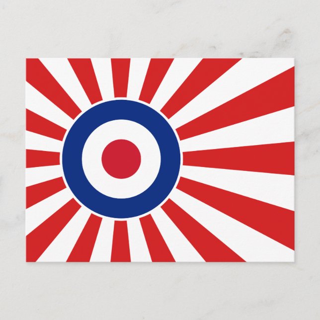 Lebhafte Roundel-Mod JAPAN-Zielmotorrad Postkarte (Vorderseite)