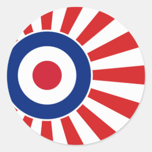 Lebhafte Roundel-Mod JAPAN-Zielmotorrad Runder Aufkleber