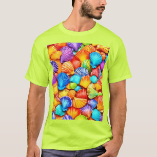 Lebhafte Seashell Symphony Art T-Shirt