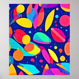 Lebhafte Shapescape Art Poster