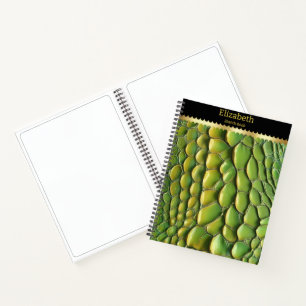 Lebhafte Snakeskinmuster im Sonnenlicht Notizbuch