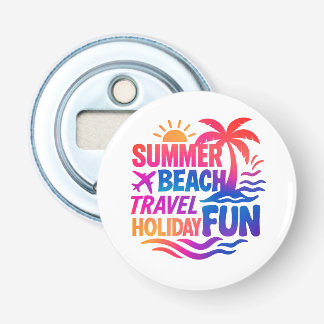 Lebhafte Sommertypografie-Collage mit grafischem F Flaschenöffner