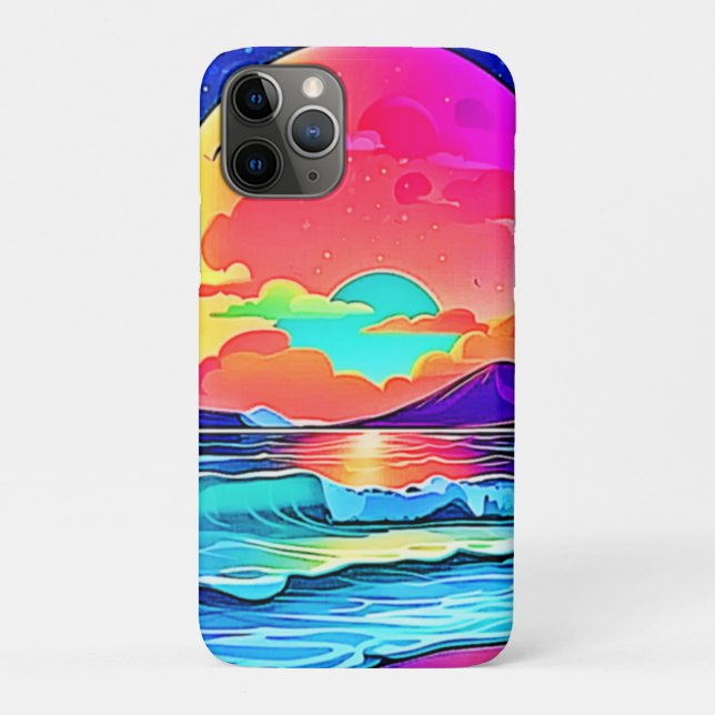 Lebhafte Sonnenuntergangslandschaft Case-Mate iPhone Hülle (Rückseite)