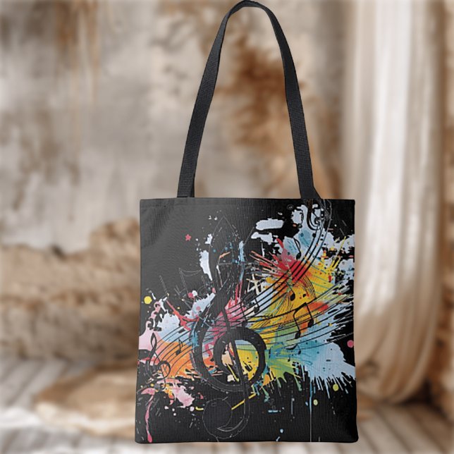 Lebhafte Splashy Music Lover's Tote Bag (Von Creator hochgeladen)