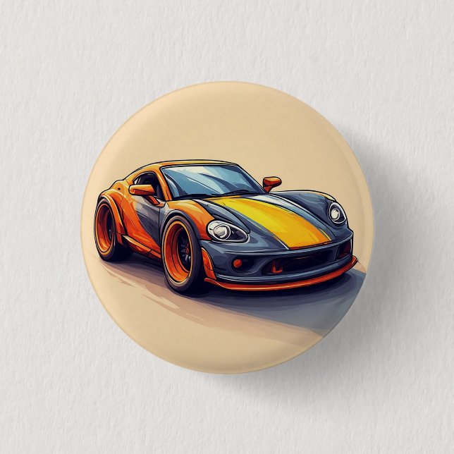 Lebhafte Sportwagen mit modernem Design Button (Vorderseite)