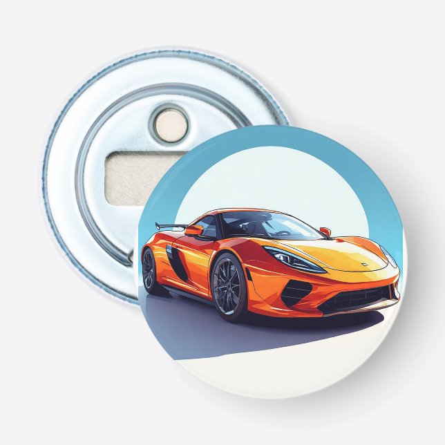 Lebhafte Sportwagen mit modernem Design Flaschenöffner (Vorderseite)