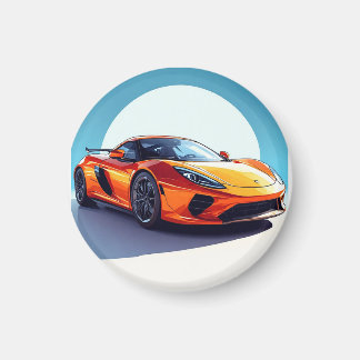 Lebhafte Sportwagen mit modernem Design Magnet