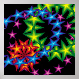 lebhafte Sternkreise Poster