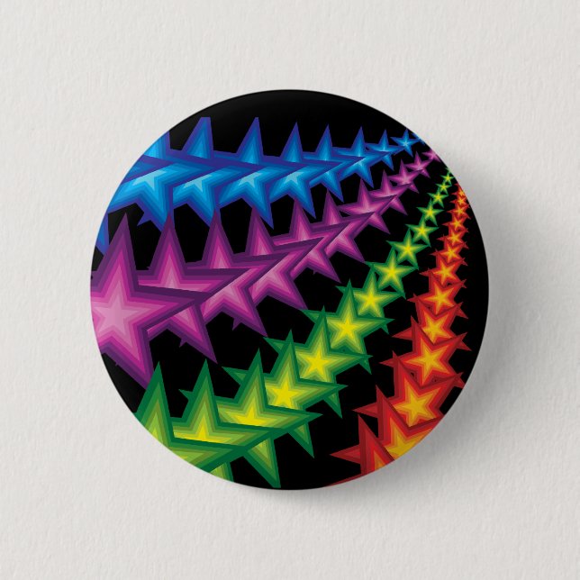 lebhafte Sternstreifen Button (Vorderseite)