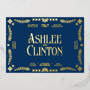 Lebhafte Stimmen: Eine spanische Volkshochzeit mit Folieneinladung