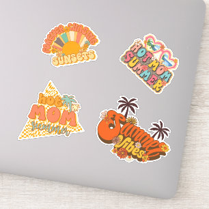 Lebhafte Summer Fun Sticker Collection - Set von 4