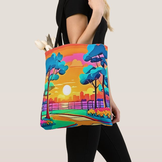 Lebhafte Sunset Cityscape (Von Nahem)
