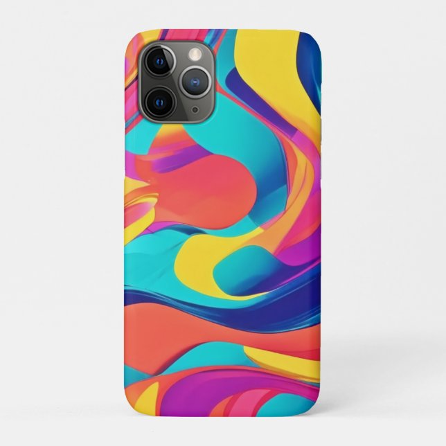 Lebhafte Swirling Abstrakte Kunst Case-Mate iPhone Hülle (Rückseite)