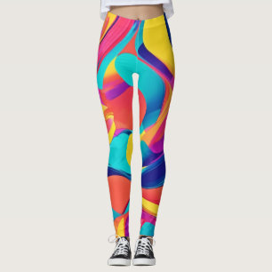 Lebhafte Swirling Abstrakte Kunst Leggings