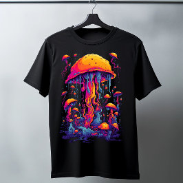 Lebhafte Symphonie: Quallen in Fantastischer Neon T-Shirt