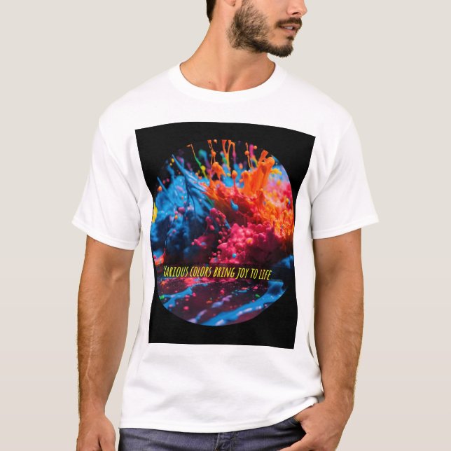 "Lebhafte T - Shirt-Varianten: Entdecken Sie das b T-Shirt (Vorderseite)