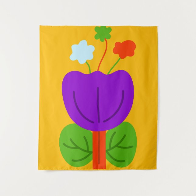 Lebhafte Tones Wandteppich (Vorderseite)