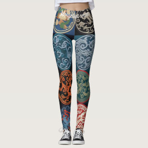 Lebhafte Totems der mongolischen Ethnic Group Leggings
