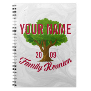 Lebhafte Tree Personalisiert Family Wiedersehen Notizblock