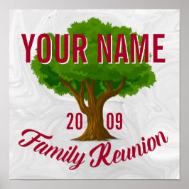 Lebhafte Tree Personalisiert Family Wiedersehen Poster