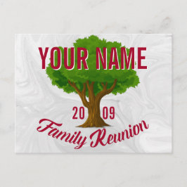 Lebhafte Tree Personalisiert Family Wiedersehen Postkarte