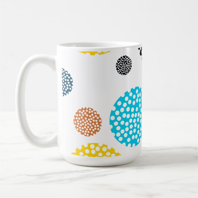 Lebhafte, trendige, coole, lustige, moderne gepunk kaffeetasse (Links)