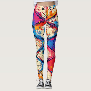 Lebhafte Triangle Spritzer Art Leggings
