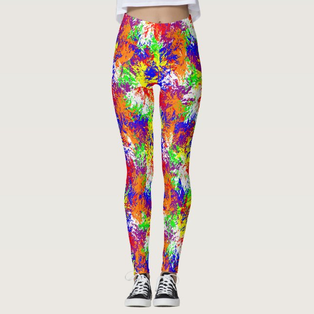 Lebhafte Trippy-Jiggle-Leggings Leggings (Vorderseite)