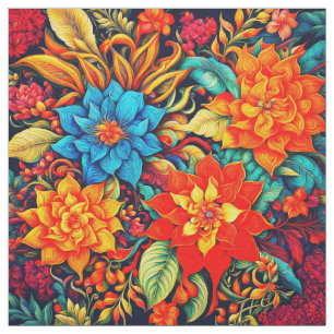 Lebhafte tropische Blume Stoff