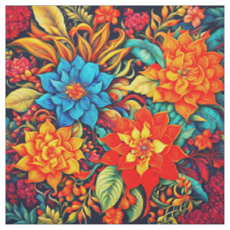 Lebhafte tropische Blume Stoff
