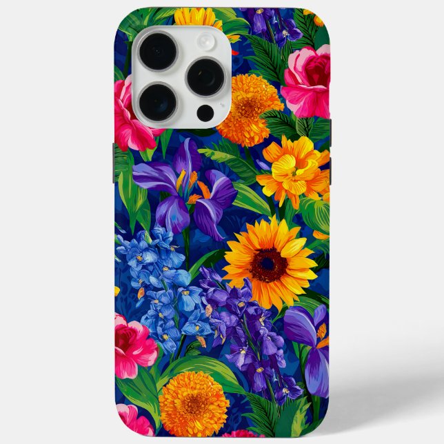 Lebhafte tropische Flora Case-Mate iPhone Hülle (Rückseite)