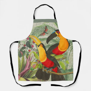 Lebhafte tropische Vögel Kunst Exotischer Dschunge Schürze