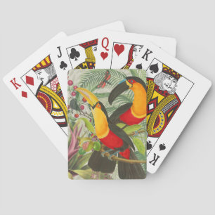 Lebhafte tropische Vögel Kunst Exotischer Dschunge Spielkarten