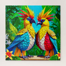Lebhafte tropische Vögel Puzzle