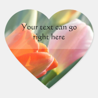 Lebhafte Tulips Herzkleber Herz-Aufkleber