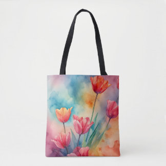 Lebhafte Tulpen Aquarell