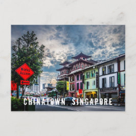 Lebhafte und farbenfrohe Chinatown-Postkarte Singa Postkarte