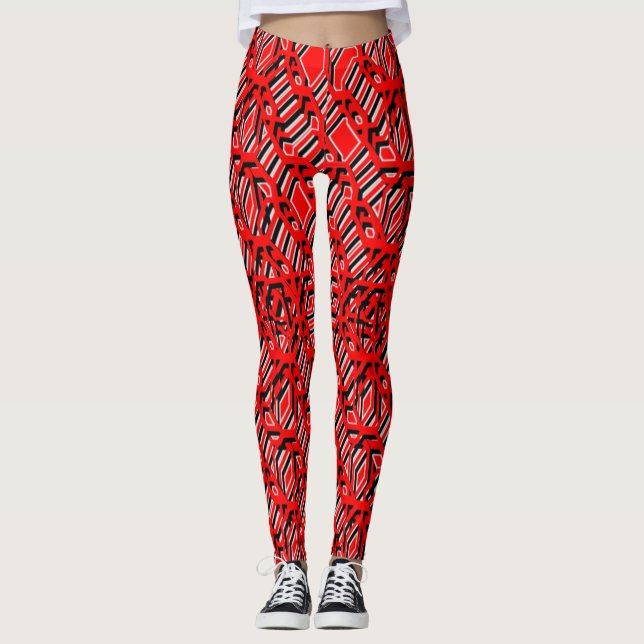 Lebhafte und komfortable farbenfrohe Leggings (Vorderseite)