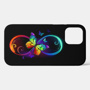 Lebhafte Unendlichkeit mit Regenbogenschmetterling Case-Mate iPhone Hülle