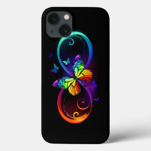 Lebhafte Unendlichkeit mit Regenbogenschmetterling Case-Mate iPhone Hülle