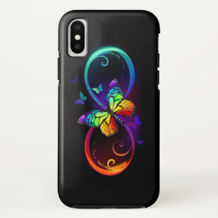 Lebhafte Unendlichkeit mit Regenbogenschmetterling Case-Mate iPhone Hülle