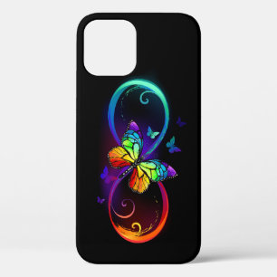 Lebhafte Unendlichkeit mit Regenbogenschmetterling Case-Mate iPhone Hülle